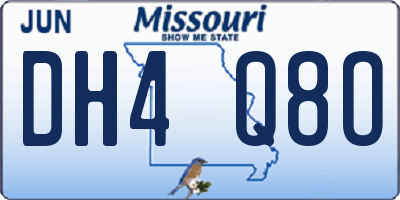 MO license plate DH4Q8O