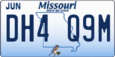 MO license plate DH4Q9M