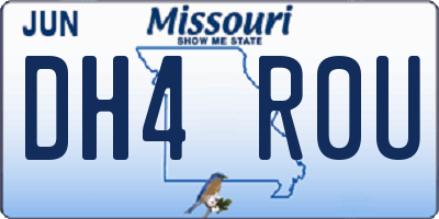 MO license plate DH4R0U