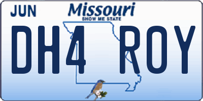 MO license plate DH4R0Y