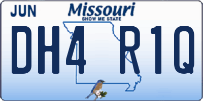 MO license plate DH4R1Q