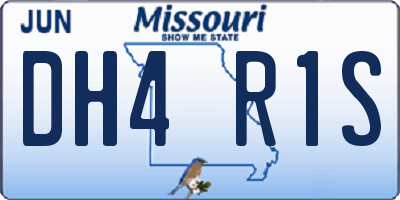 MO license plate DH4R1S