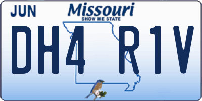 MO license plate DH4R1V