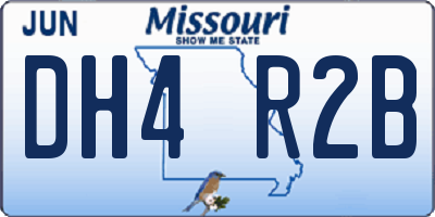 MO license plate DH4R2B
