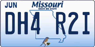 MO license plate DH4R2I