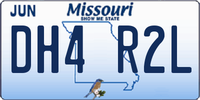 MO license plate DH4R2L