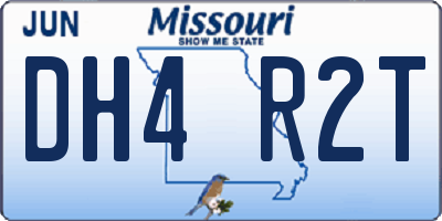 MO license plate DH4R2T