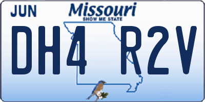 MO license plate DH4R2V