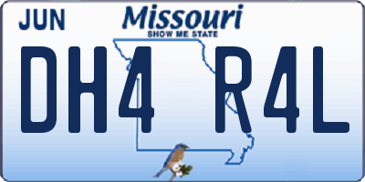 MO license plate DH4R4L