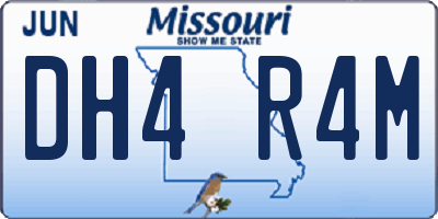 MO license plate DH4R4M