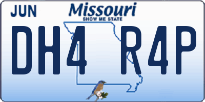 MO license plate DH4R4P