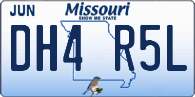 MO license plate DH4R5L