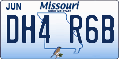MO license plate DH4R6B