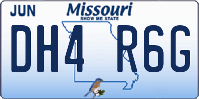 MO license plate DH4R6G