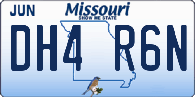 MO license plate DH4R6N