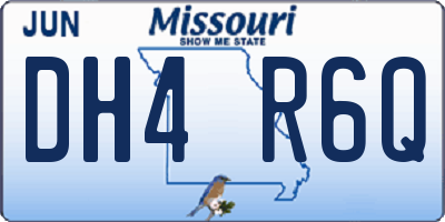 MO license plate DH4R6Q