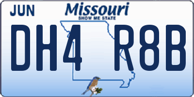 MO license plate DH4R8B