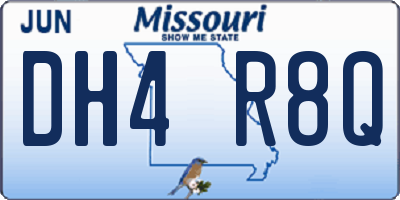 MO license plate DH4R8Q
