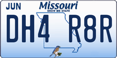MO license plate DH4R8R
