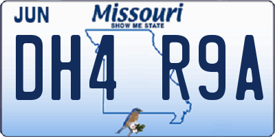 MO license plate DH4R9A