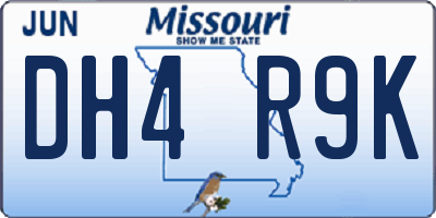 MO license plate DH4R9K