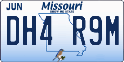 MO license plate DH4R9M