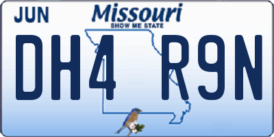 MO license plate DH4R9N