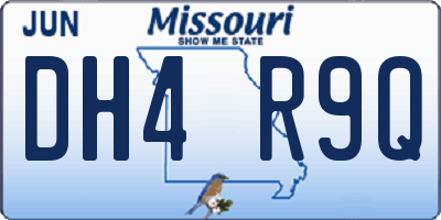 MO license plate DH4R9Q