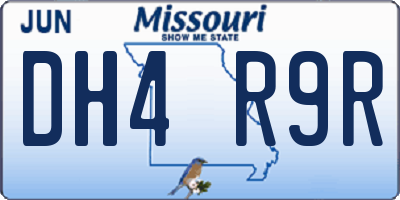 MO license plate DH4R9R