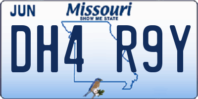 MO license plate DH4R9Y