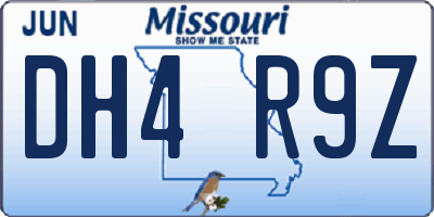 MO license plate DH4R9Z
