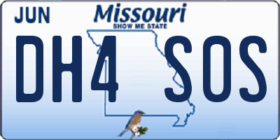 MO license plate DH4S0S