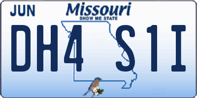 MO license plate DH4S1I