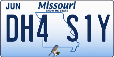MO license plate DH4S1Y