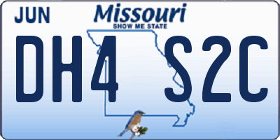 MO license plate DH4S2C