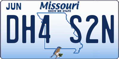 MO license plate DH4S2N