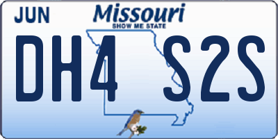 MO license plate DH4S2S
