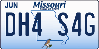 MO license plate DH4S4G