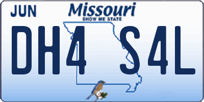 MO license plate DH4S4L