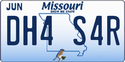 MO license plate DH4S4R