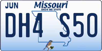 MO license plate DH4S5O
