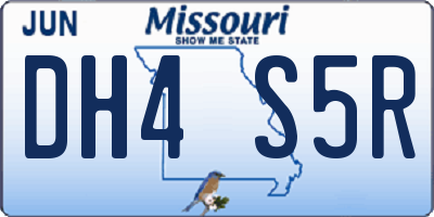 MO license plate DH4S5R