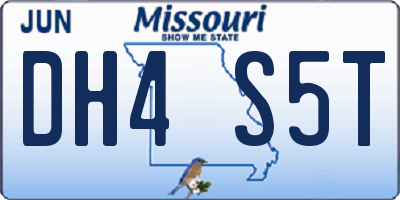 MO license plate DH4S5T