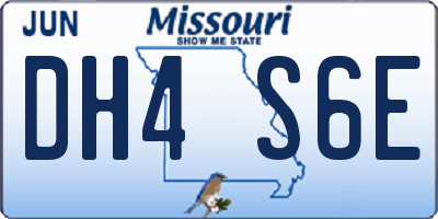 MO license plate DH4S6E