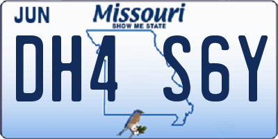 MO license plate DH4S6Y