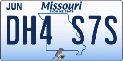 MO license plate DH4S7S