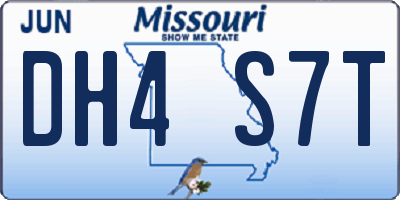 MO license plate DH4S7T