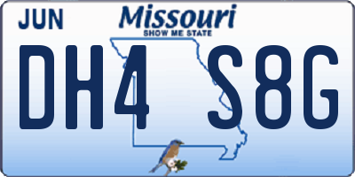 MO license plate DH4S8G