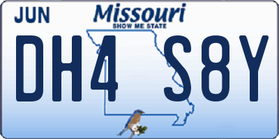 MO license plate DH4S8Y