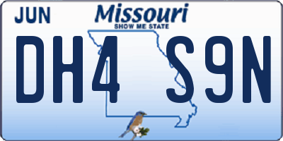 MO license plate DH4S9N